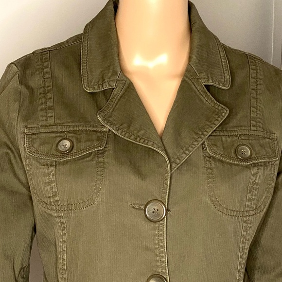 Lady Hathaway Kaki Cotton Women's Jacket Size Medium - Picture 12 of 12